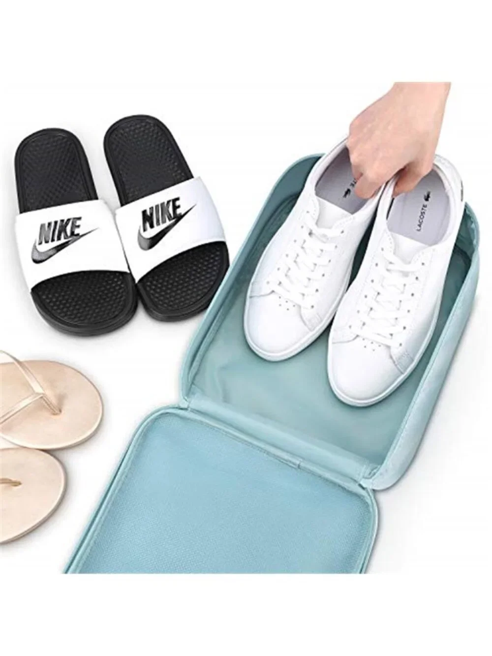 Travel Shoe Organizer Bag 3 Pair Storage Packing Cube Waterproof Luggage Pouch